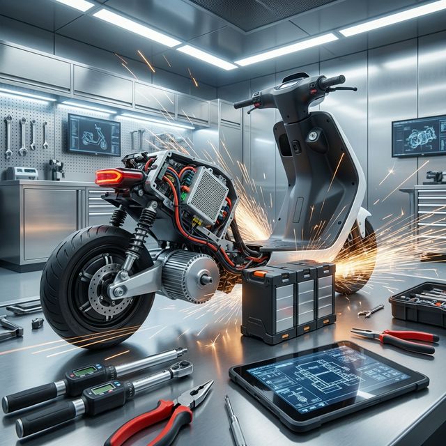 Two Wheeler Electric Vehicle – Dismantling & Assembling